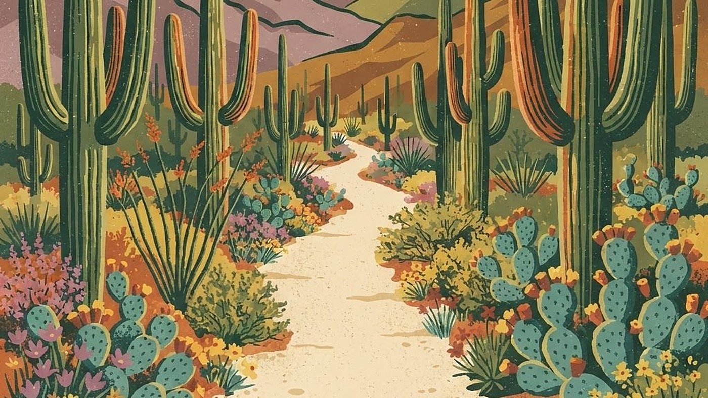 Illustration of Cactus Forest Loop