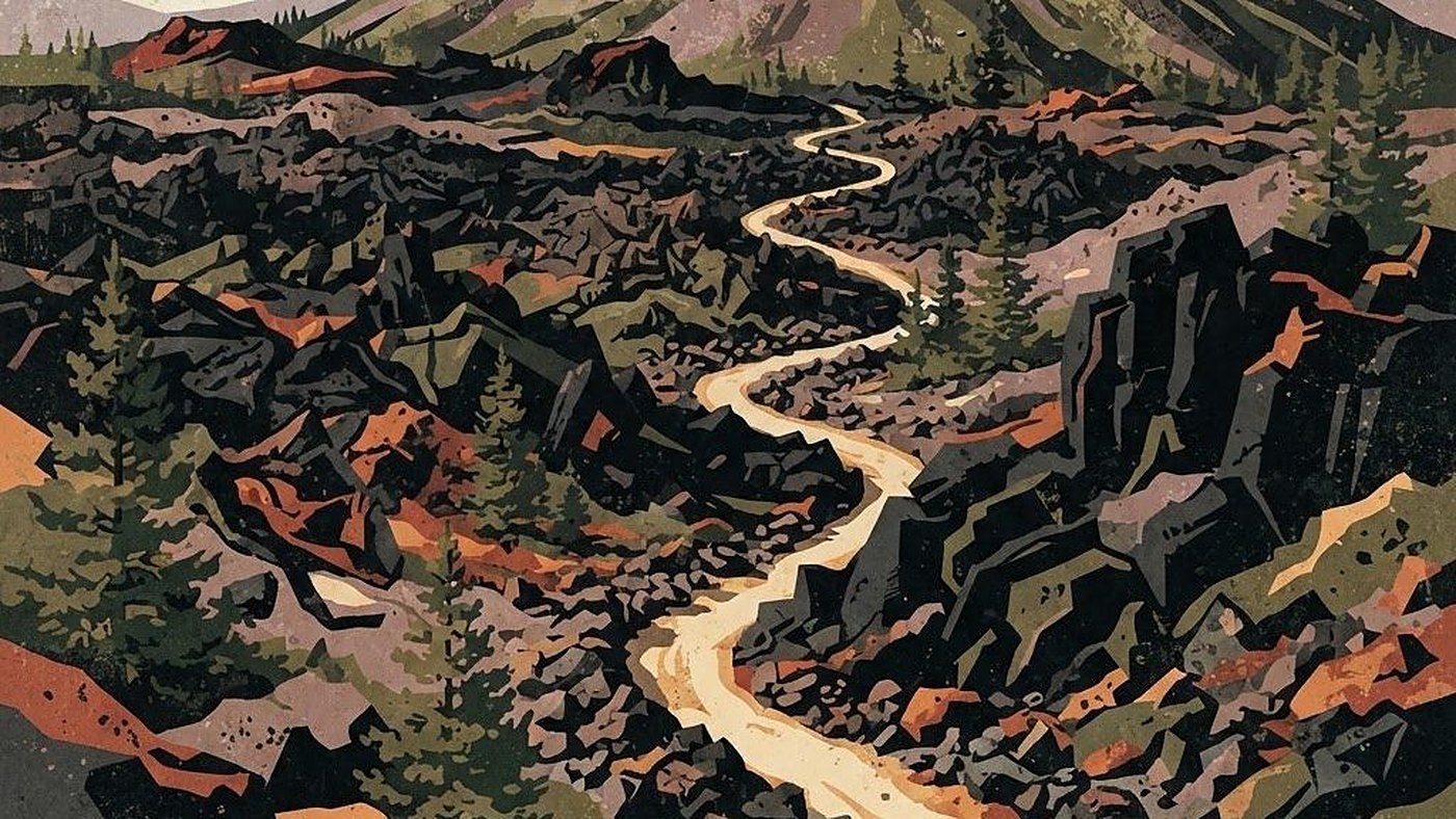 Illustration of Lava Flow Trail