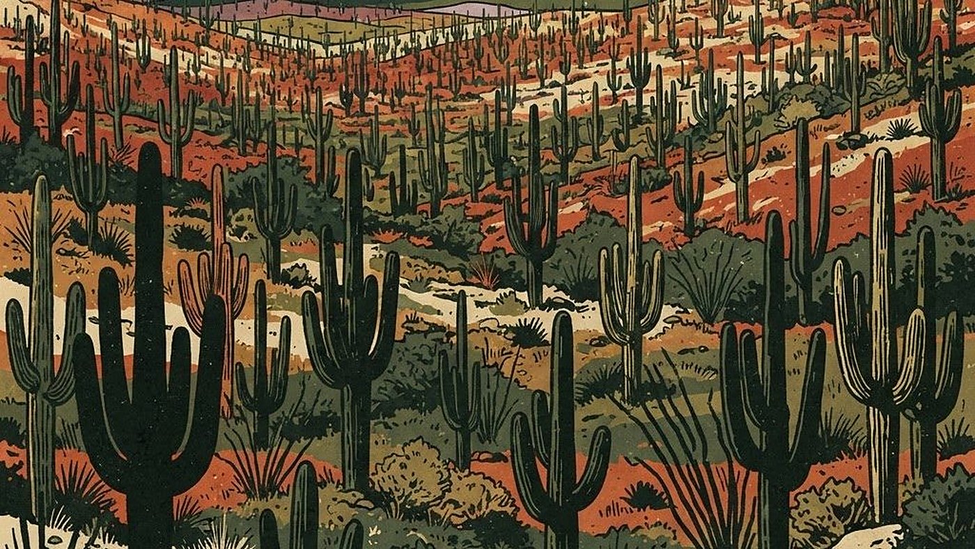 Illustration of Saguaro National Park (East)